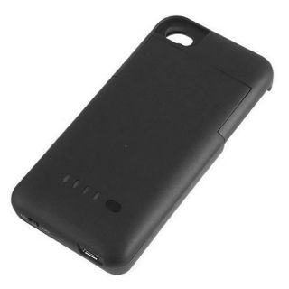 External Backup Battery Charger Case for iPhone 4 4G BK