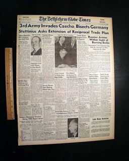 1945 World War II Newspaper Ernie Pyle American Journalist Killed
