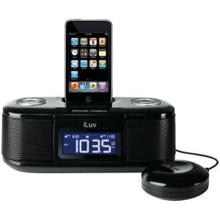 111 1327 iluv iluv ipod compatible dual alarm clock with bed shaker