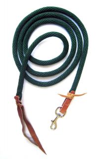HORSE LEAD ROPE 5 8 X 8 6 HUNTER GREEN DERBY ROPE LEAD NP SNAP POPPER