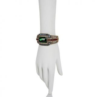Heidi Daus A Magnificent Cut Crystal Accented Bangle Bracelet