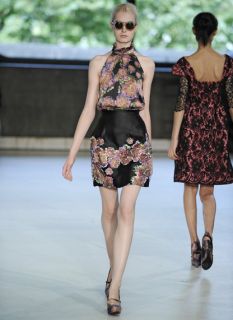 Erdem Washed Silk Pleated Collar Blouse ss10 Runway UK 10 £525 Net A