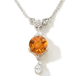 117 074 victoria wieck fire citrine and white topaz drop necklace note