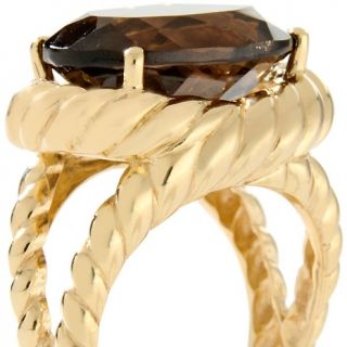 Technibond Technibond® Bold Gem Ring with Rope Twist Design