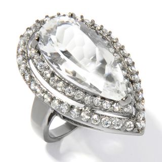 119 642 7 98ct rock crystal quartz and cz sterling silver ring note