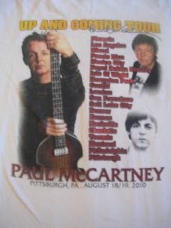 2010 Paul McCartney Beatles England Rock Band Tour Shirt Pittsburgh PA