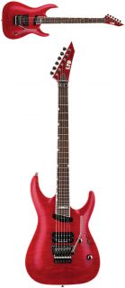 ESP MH 327 Str See thru Red 27 XJ Frets Electric Guitar