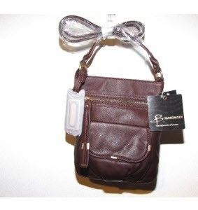 Makowsky Glove Leather Pocket Accent Crossbody Bag