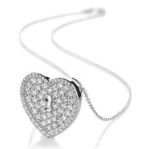Absolute 1.20ct Absolute™ Prong Set Heart Pendant with 18 Chain
