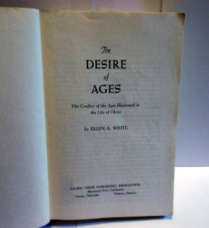 Vintage Ellen G White Book 1940 The Desire of Ages Pacific Press SC VG