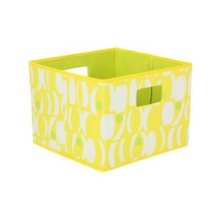 113 5276 household essentials open storage bin geo print yellow with
