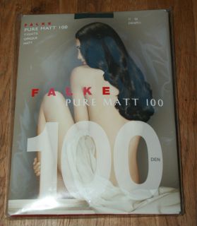 Luxury Falke Sheer to Waist Pure Matt Opaque 100 D Tights Pantyhose