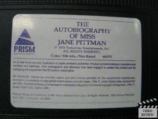Autobiography of Miss Jane Pittman VHS Cicely Tyson 086625950708