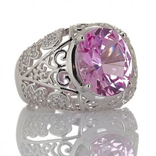 Victoria Wieck 5.3ct Absolute™ Oval Created Pink Sapphire and Pavé