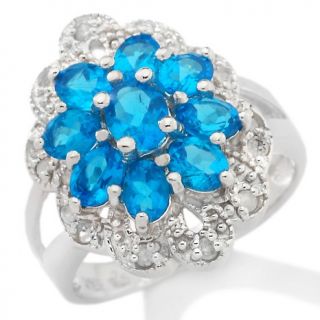 127 510 1 42ct neon apatite and diamond sterling silver vintage ring