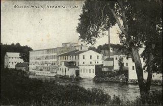Kezar Falls Me Woolen Mills c1910 Postcard