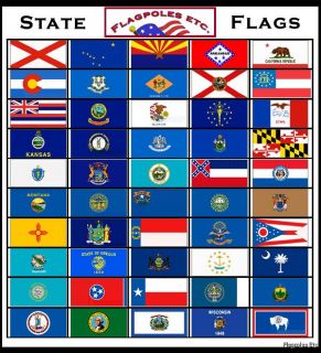 New Outdoor Nylon State Flag 3 x 5 ft 3x5 States A M