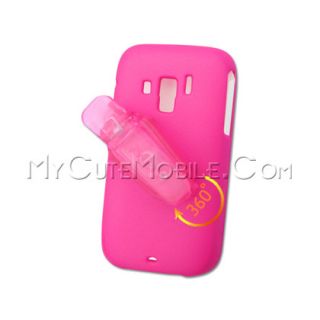  Case Pink Rubberized Coated Hard Faceplate Cover Belt Clip at T