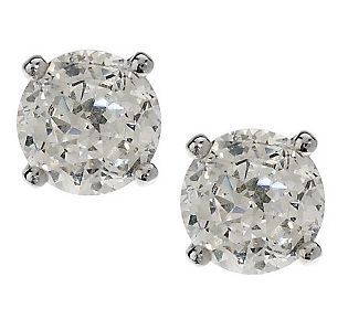  Diamonique 100 Facet 2 Ct Earrings Fashion Jewelry Christmas Gift NEW