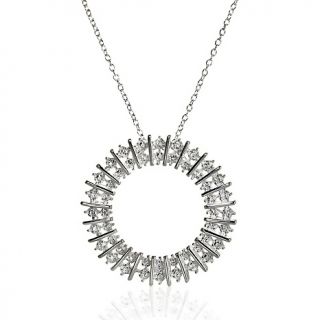 188 139 sterling silver diamond accent circle pendant with 18 chain