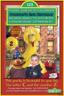  Elmo Sesame Street Birthday Invitations