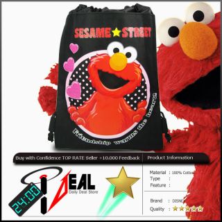 Elmo Sesame Street Drawstring Backpack Travel Bag BK