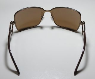 New ESCADA Ses 596V Brown Temples Mirrored Lenses Sunglasses Womens