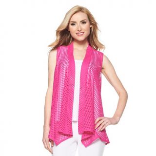 167 134 slinky brand shawl collar crochet vest note customer pick