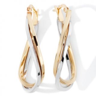 146 830 14k 2 tone double twist elongated hoop earrings rating be the