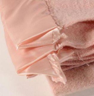  FARIBO100 Wool Blanket in Pink Faribault Woolen Mills Minnesota