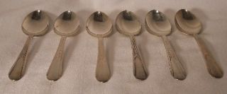 Fairfield Silverplate Flatware Tulip Set of 6 Demitasse Spoon Spoons 4