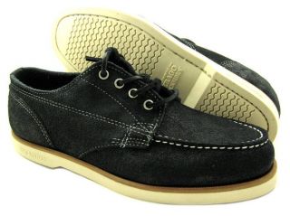 New Sebago Mens Fairhaven Black Rough Out Casual Shoes US 11 W
