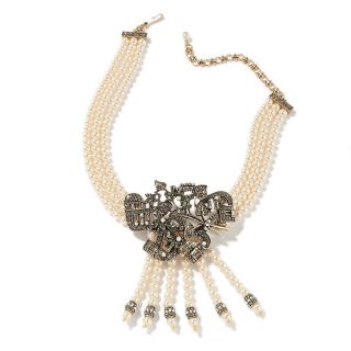 Heidi Daus Dramatic Decollete 3 Row Drop Necklace