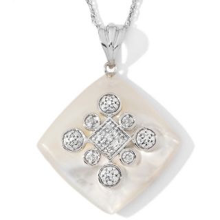 148 296 mother of pearl and diamond pendant with 18 chain rating 2 $