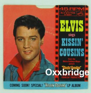 Elvis Presley 45 Kissin Cousins It Hurts Me RCA Original Picture