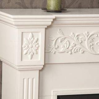 Calvert Carved Ivory Gel Fuel Fireplace