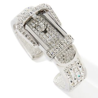 148 845 absolute princess and pave crystal buckle cuff watch note