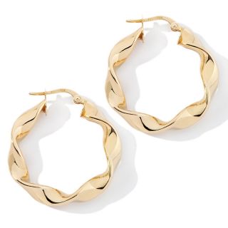 146 796 14k yellow gold fancy twisted hoop earrings rating be the