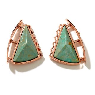 Jay King Anhui Turquoise Copper and Sterling Silver Earrings