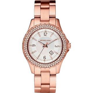 Authentic Michael Kors Small Madison Twin Row Crystal Rose Gold Watch