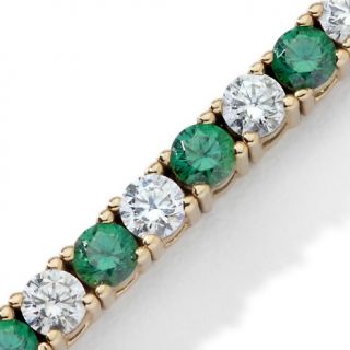 Absolute Diamond Emerald Color Multi Stone Line Bracelet at