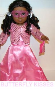 Doll Clothes Fit American Girl Marie Grace Cecile Pink Satin Gown