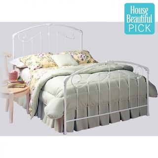 Maddie Queen Bed with Scroll Work   White