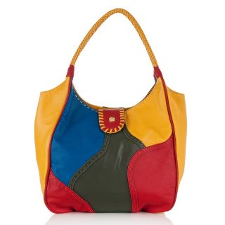 Chi by Falchi Signature Leather Collage Style Hobo