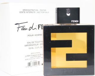 Fan Di Tester Pour Homme 3 3 oz EDT Spray New in A Tester Box by Fendi