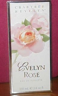 Crabtree Evelyn EVELYN ROSE Eau de Toilette Perfume New in Box 3 4 fl
