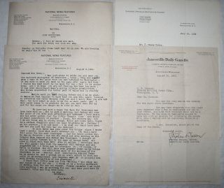 Signed Letters Calvin Coolidge Related Paper Lot Vtg Old Antique