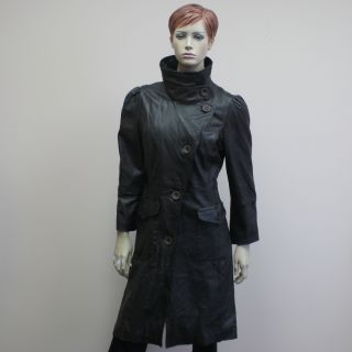 Emilie D Brown Genuine Leather Coat M