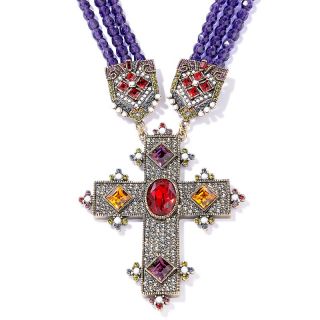 Heidi Daus Artful Sophistication Crystal Accented Cross 17 1/2 at