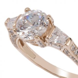 Jean Dousset Absolute Round and Baguette 3 Stone Ring at